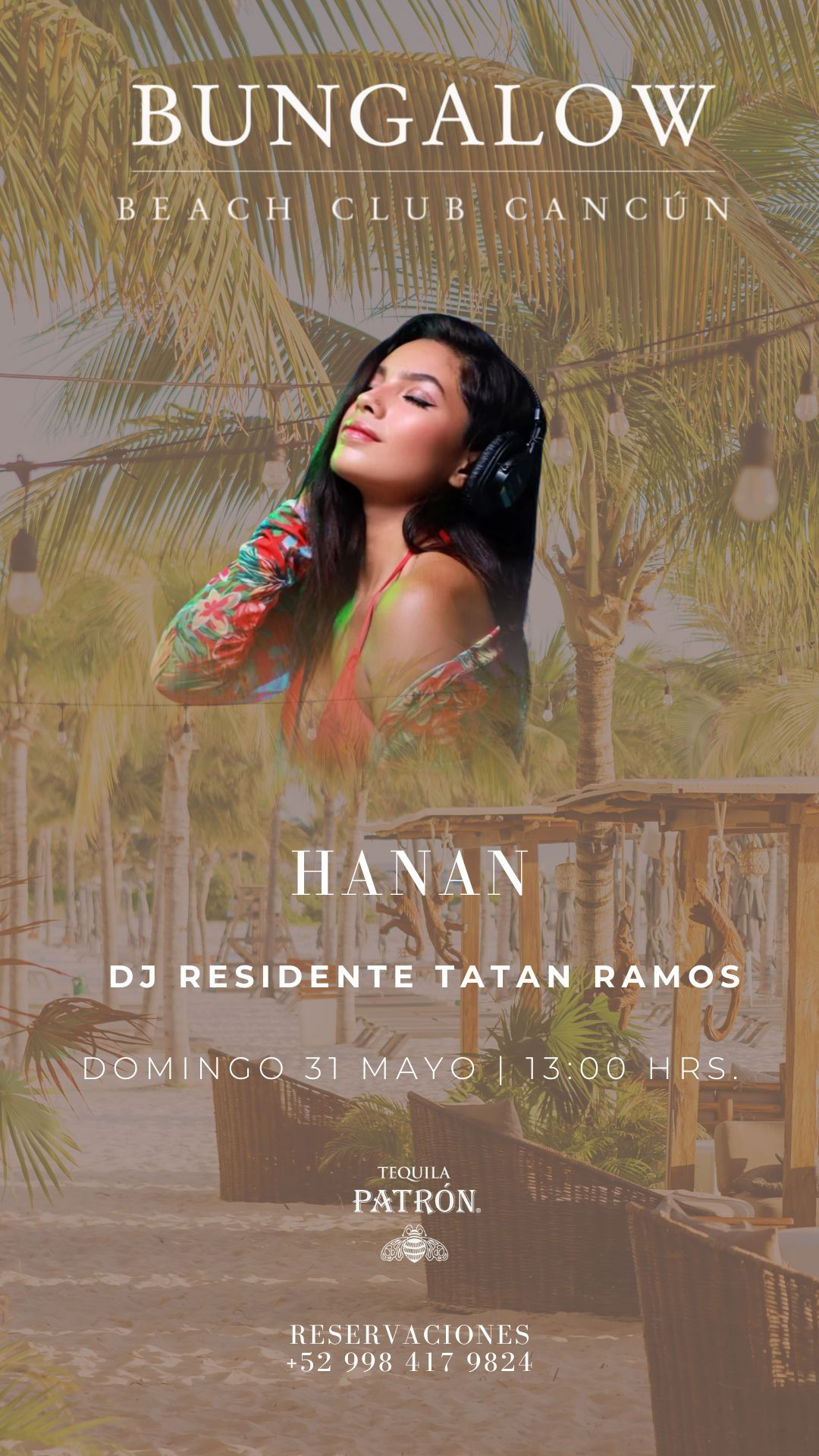 Promoción de evento en Bungalow Beach Club
